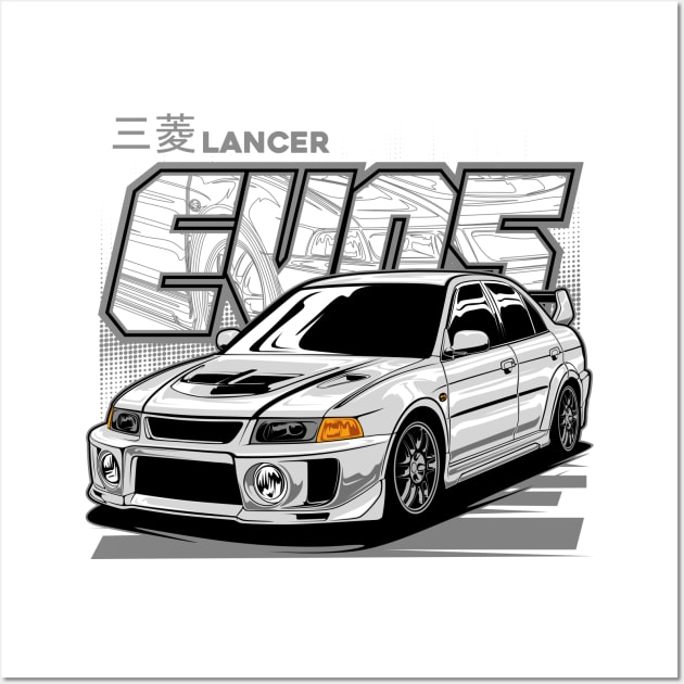 Lancer Evolution V Wall Art by idrdesign